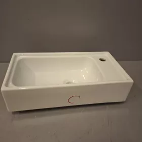   OTLET - Sanovit MINI - PULTRA ültethető - Top Counter - porcelán mosdó - 50 x 25,5 cm - SZÉSÉGHIBÁS TERMÉK
