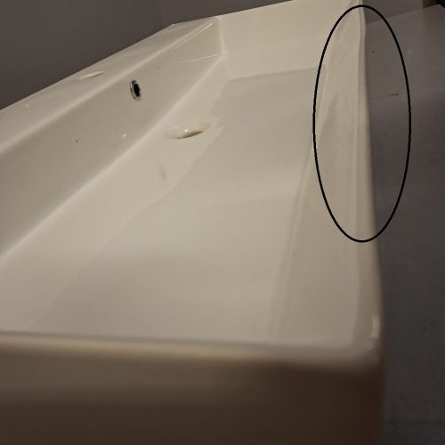 OUTLET - Sanovit ATRIA - porcelán mosdókagyló - 85 x 45,5 cm - SZÉPSÉGHIBÁS TERMÉK