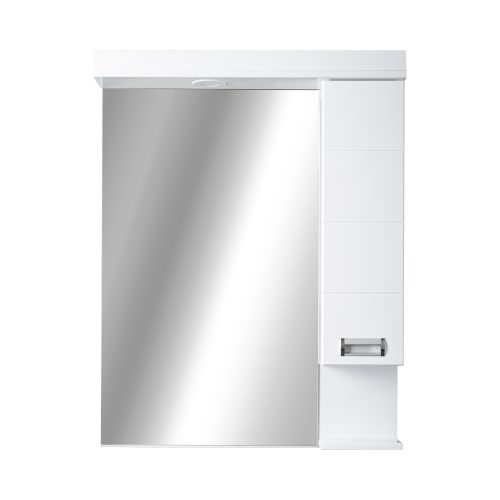 OUTLET - Viva SZQUARE 65 Tükrös fürdőszobai szekrény - JOBBOS szekrénnyel - 65 x 97 x 15 cm - SZÉPSÉGHIBÁS TERMÉK