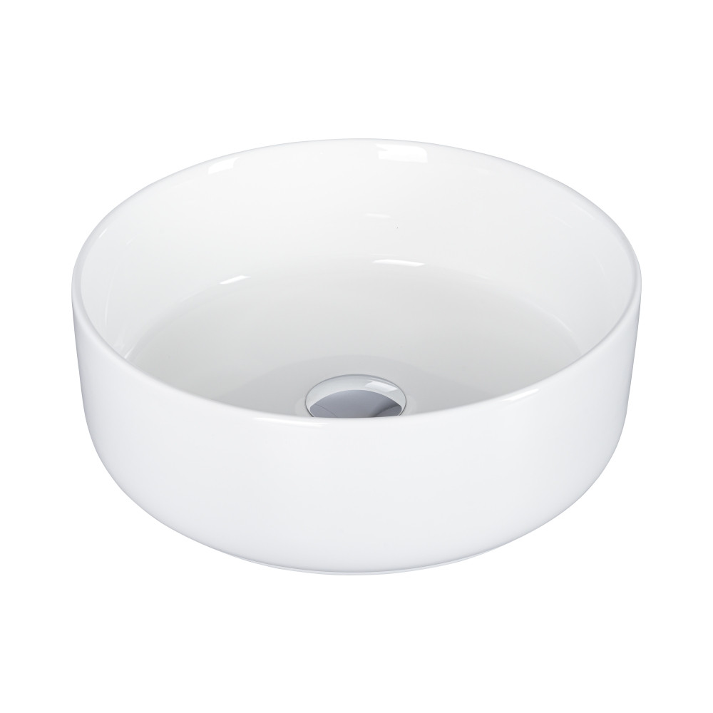 Eros SIMPLE 8 - PULTRA ültethető - Top Counter - porcelán mosdó - MATT FEHÉR - 36 x 36 x 13 cm