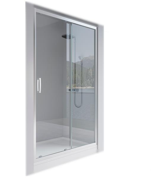 Vela Banyo KAYRA zuhany tolóajtó - 6 mm víztiszta vízlepergető üveggel - 130 x 190 cm