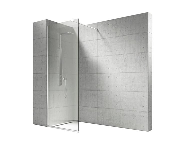 Vela Banyo WALK IN zuhanyfal - 8 mm vízlepergető VÍZTISZTA ÜVEG - 100 x 200 cm