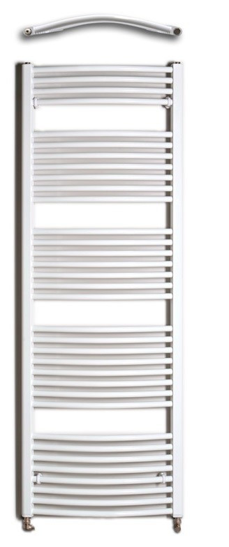 Birossi törölközőszárító radiátor - íves - fehér - 600x1680 mm